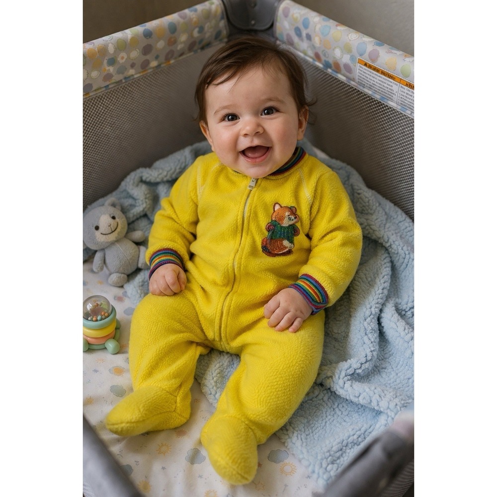 Vintage 1981 Yellow Baby Sleeper / Romper (0-6 Mon)